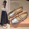 Internet celebrity with skirt fairy style Mary Jane single shoes temperament Shu Yinglun style small leather shoes