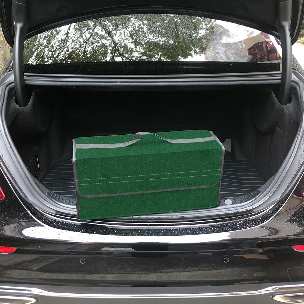 Large Anti-Slip Boot Storage Organizer Soft Felt Car Trunk Organizer with Compartments Tool Bag Accessory for Vehicle