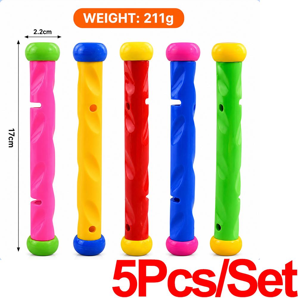 Underwater Grabbing Toys Diving Pool Toys Kids Swimming Training Summer Water Play Kit Diving Stick Seahorse Seaweed Fish Bone