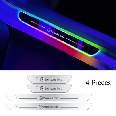 2026 Hot For Mercedes Benz W203 W204 W212 W213 W209 W214 W222 W218 W176 Car Door Sill Light LED Welcome Pedal Projector Threshol