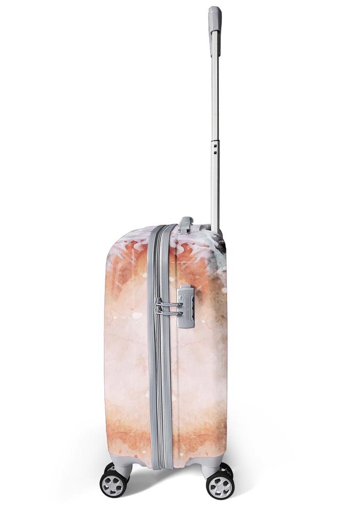 coral high Colorful Patterned PC 3-Piece Suitcase Set 16810