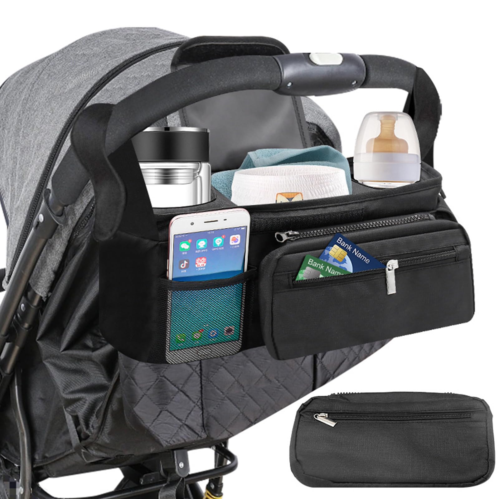 

Stroller Multifunctional Bag [2026 New Release x Water-Repellent x Divided Storage x Detachable] Stroller Bag, Water-Repellent, Durable, Lightweight,