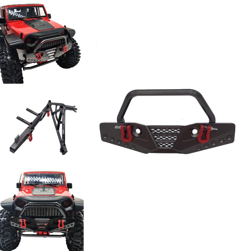 Premium Cnc Machined Black Aluminum Front Rear Bumper For Axial Scx10 Rc Truck
