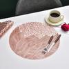 1pc Flower Round Placemat PVC Table Mats Heat Resistant Dining Table Decorative Mat Home Party Wedding Christmas Decoration