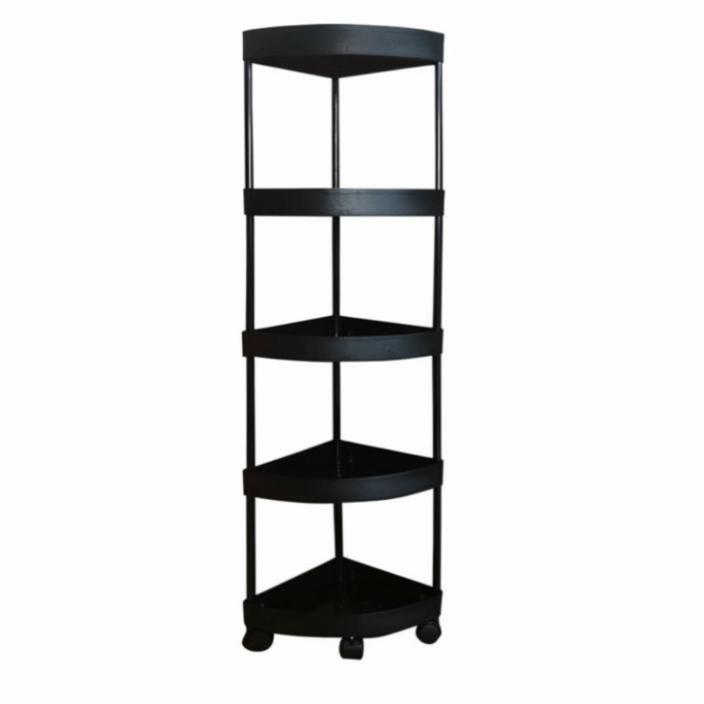 Multi-Tier Bathroom Storage Rack Large Capacity Rolling Cart Storage Rack Home Organizer