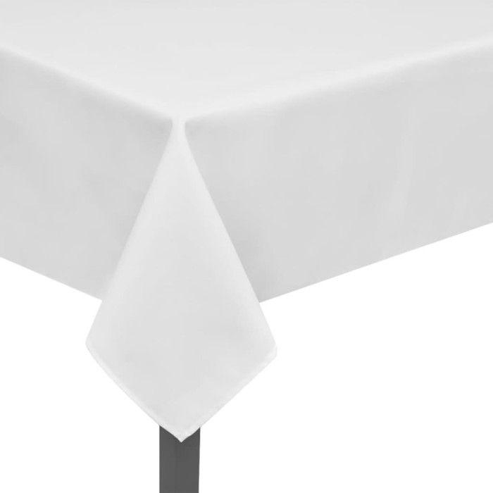 VidaXL Nappes de table 5 pcs Blanc 250x130 cm