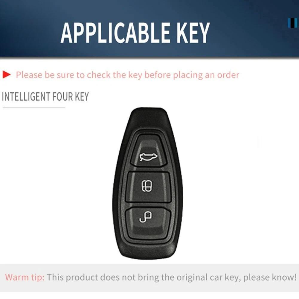 ABS Carbon Fiber Car Remote Key Case Cover Fob for Ford Focus 3 4 Fiesta Fusion Kuga Ecosport Mondeo MK3 MK4 Protect Accessories
