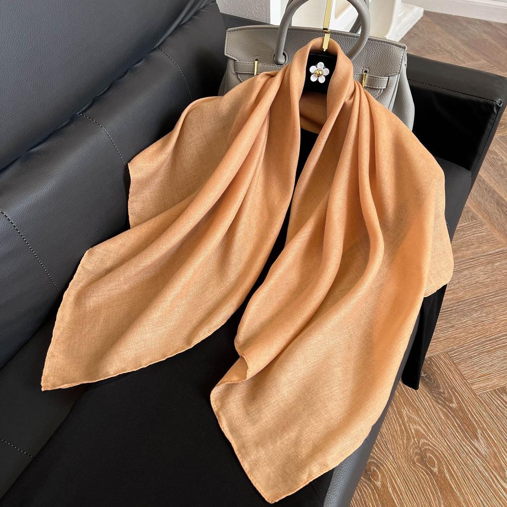 Fashion Twist Silk Scarf Color Block Printed Scarf Twill Silk Large Square Scarf 91x91cm Shawl Sunscreen Travel Headscarf