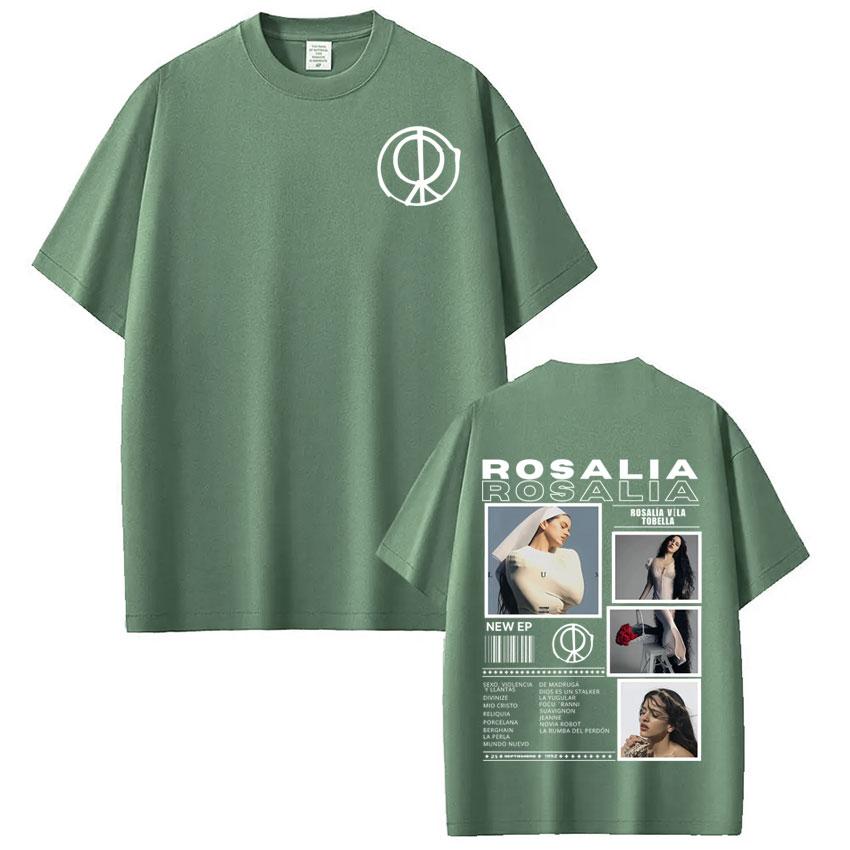 Zpěvačka Rosalía LUX Album Tour 2025 Potisk Tričko Pánské Dámské Módní Bavlněná Trička Oversized Hiphop Ležérní Pohodlná Trička Top