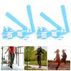 2 Stück PVC Bunt Verstellbares Gelenk Springseil Kinder Kindergarten Erwachsene Fitnesszubehör Blau
