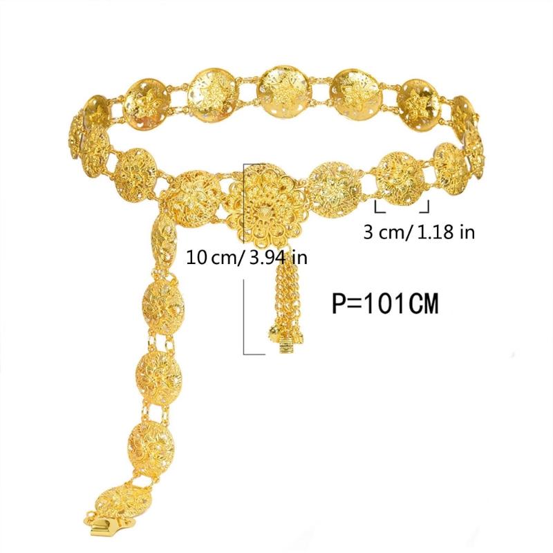 Adjustable Flower Dance Beach Waist Decoration Women's Hollow Flower Chain Belt for Belly Dance and Summer Jewelry