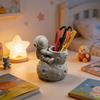 Portapenne Astronauta Stampato in 3D con Base Lunare Carino Organizer da Scrivania a Tema Spaziale per Bambini Portamatite ad Alta Capacità Portaspazzole