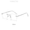 Men Rimless Reading Glasses Optical Prescription Lenses Myopia Eyewear Women Blue Light Blocking Titanium Metal Eyeglasses Frame