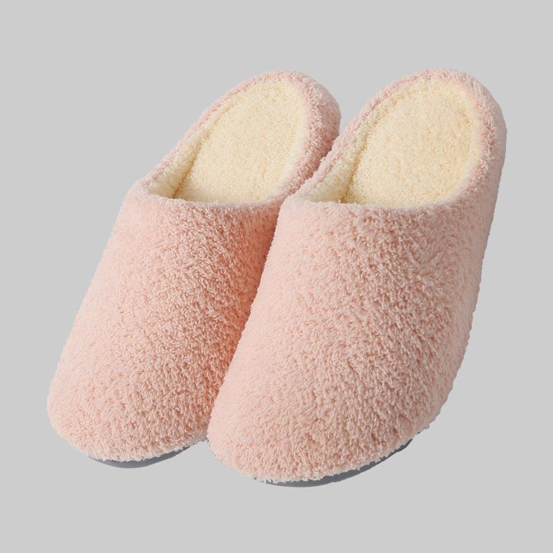 

Теплая обувь, Нескользящая, Водонепроницаемая, Домашние плюшевые хлопковые тапочки на толстой подошве 36-37