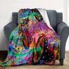 Mushroom Fantasy Flannel Blanket Throw Blanket Soft Warm Sofa Bed Camping Car Home Decor Unique Christmas Gift C9302196