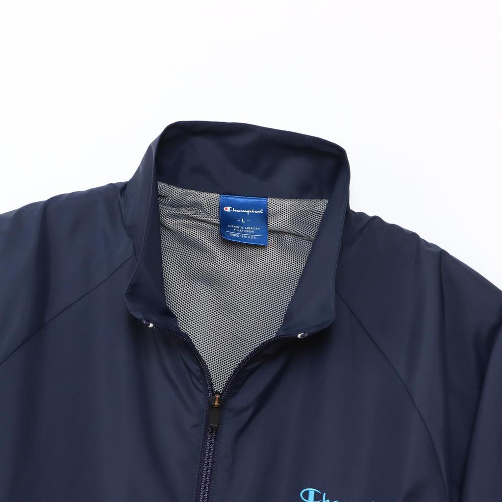 Champion Basic Sport Long Rubber Print Embroidered Jacket Men's Jacket, C3-BSC10, Navy, Sleeve, Water-Repellent, Windproof, Logo, Logo, Zip-Up
