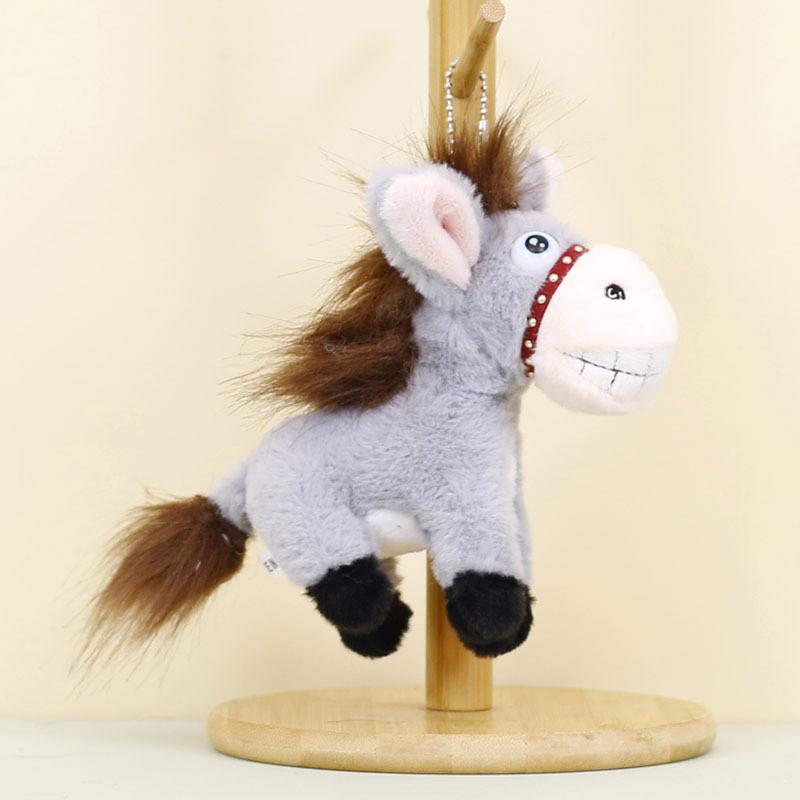 Toy Donkey Plush Doll Keychain Bag Decorative Ornament Pendant Pp Cotton Filling