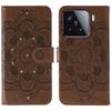 For Xiaomi 15 Case Rhinestone Decor PU Leather Mandala Imprinted Design Phone Cover with Wrist Strap