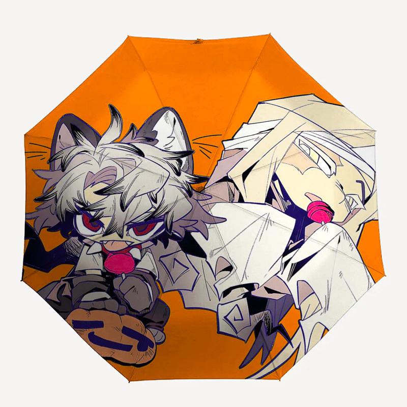 1pc Outdoor Umbrella with Anime Character Design - Automatic Opening/Closing, Portable 3-Fold Design, 8-Bone Iron Frame - Perfect Gift for Fans,