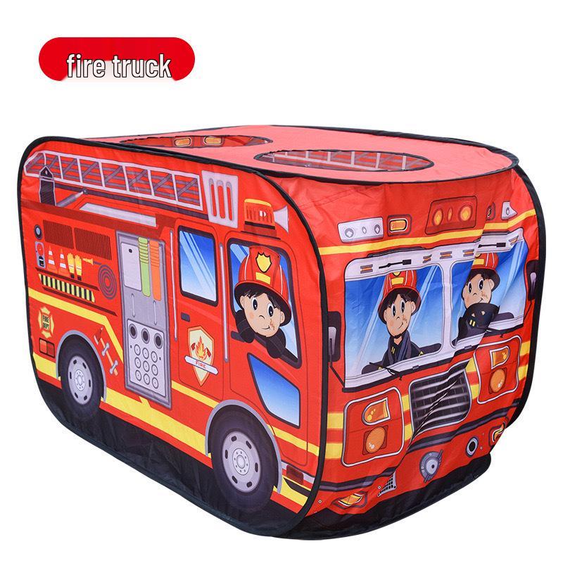 

Children s Indoor Play Tent - Fire Truck & Police Car Design Cloth Bag Packaging
