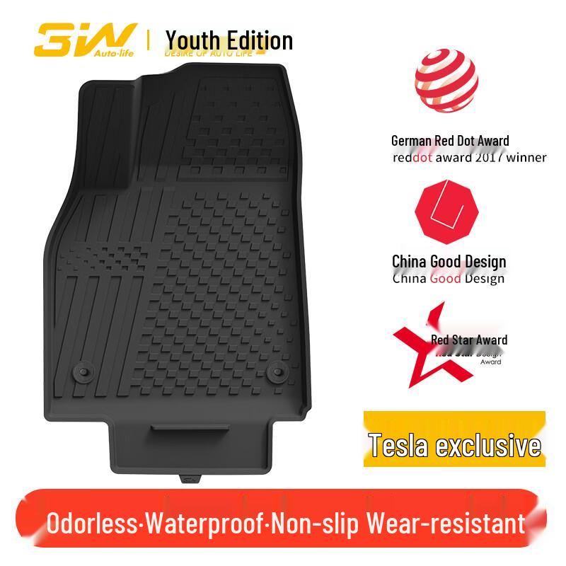 3W Youth Edition TPE Car Floor Mats for Tesla Model Y (Refreshed)