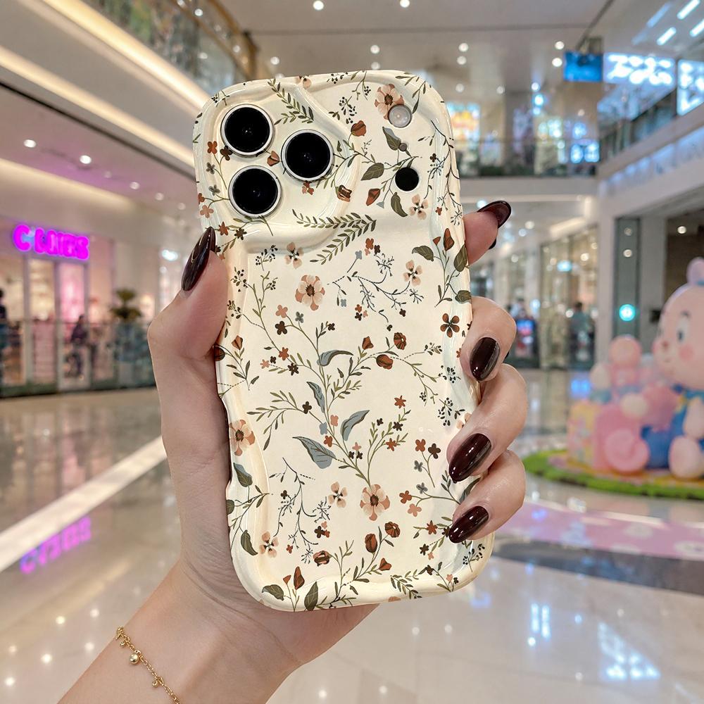 Gentle Daily Wavy Frame Silicone Case For iPhone 17 16 15 14 Pro Max Plus XR XS Anti Drop Soft Phone Cover