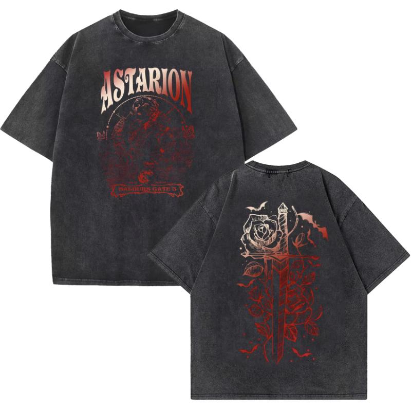

Funny Astarion Juice Box Vintage Washed T Shirts Unisex Women Fashion Aesthetic short sleeve Tshirt Summer Casual Oversized Tshirt 2XL
