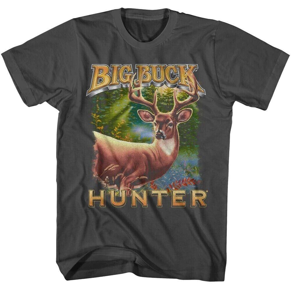 Big Buck Hunter Whitetail Deer River Men T Shirt XXXL