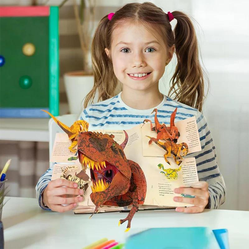 Book 3D Encyclopedia Prehistorica Dinosaurs Folding Pop-up Interest Dinosaur Picture Science Popularization Children's Gifts