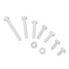 800pcsbox M3 Nylon Screw Nut Washer Combination Kit Fasteners Hardware AccessoriesWhite