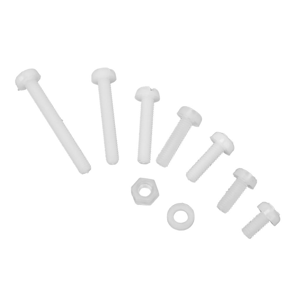 800pcsbox M3 Nylon Screw Nut Washer Combination Kit Fasteners Hardware AccessoriesWhite