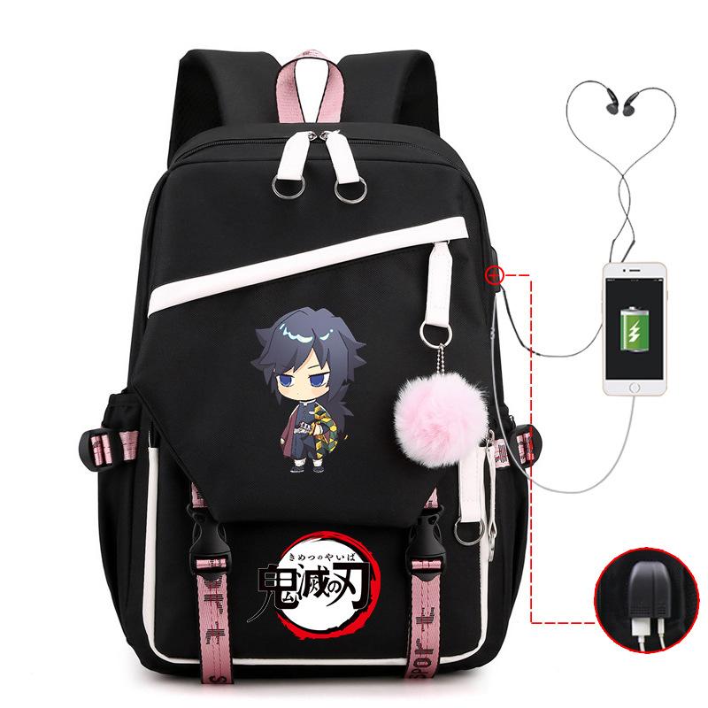 Kimetsu no yaiba ghost column peripheral printing schoolbag junior high school student high school multi-functional schoolbag