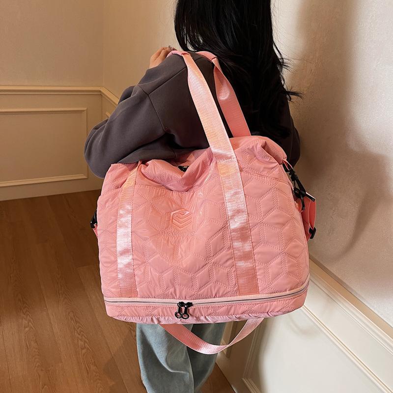 Women's models go out with shoe compartment fashion foreign trade portable ravel bag dry and wet separation casual fitness bag can be set with tie rod