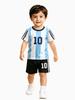 Printed Casual Short Sleeve Top & Shorts Set for Boys, Summer Versatile Outfit