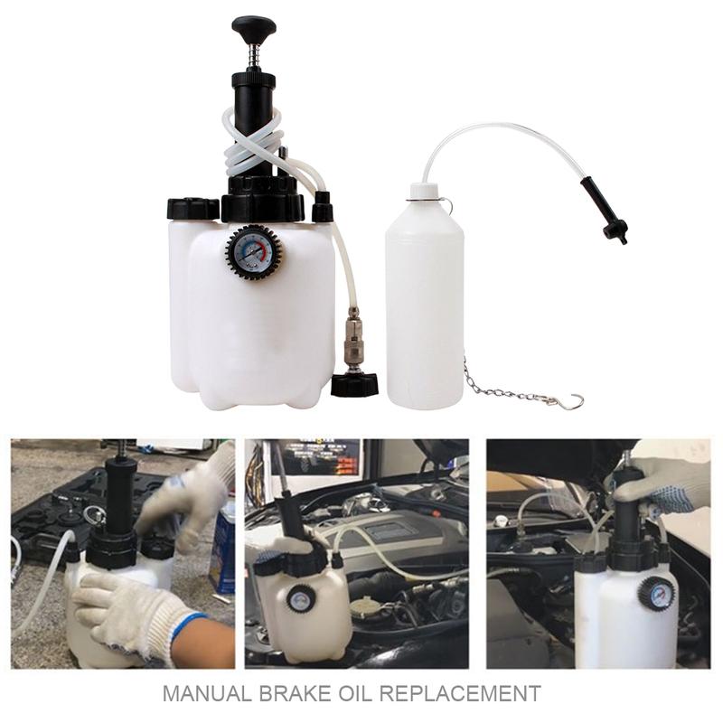 3L Car Brake Oil Pot Replacement Tool Car Manual Brake Bleeder Fluid Oil Changer Hydraulic Clutch Oil Pump for Car Motorcycle