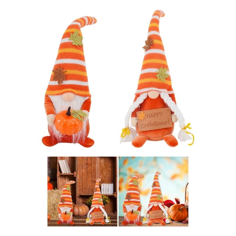 Fall Gnomes Plush Decorations,Scandinavians Tomte Gnomes Doll Handmade Facelss Doll,Gnomes Ornamet Festival Home Decors