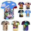 Lebhaftes Toy Story 4 Unisex 3D-Druck Freizeit-T-Shirt für bequeme Sommerkleidung