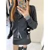 Single-row Button Contrasting Color Fake Two-piece Knitted Cardigan Women's Spring and Autumn New Retro Sweater Jacket Top