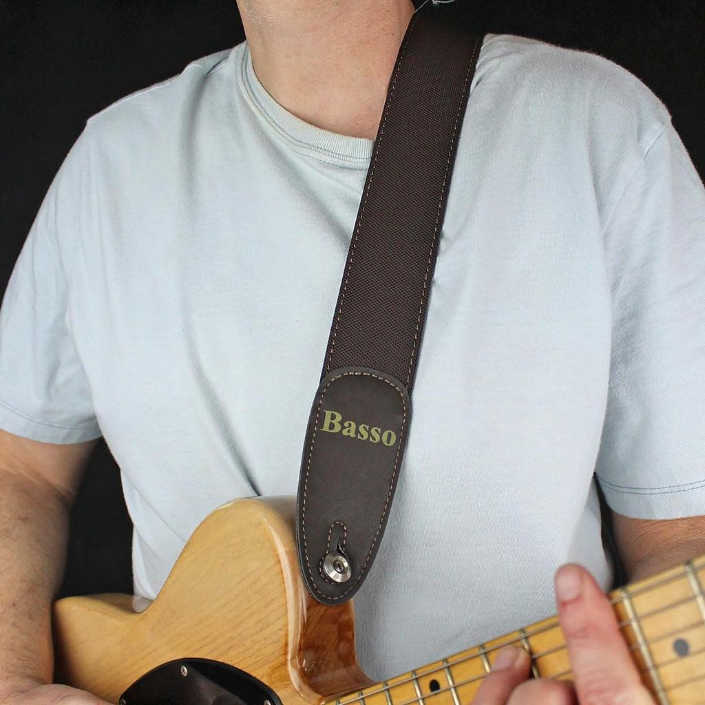 BASSO Guitar Strap EX 32 Brown Attack Series