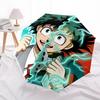 1pc My Hero Academia Anime Theme Automatic Opening Folding Umbrella with Lightning Print - Portable 3-Fold Design, 8-Bone Iron Frame Outdoor Umbrella