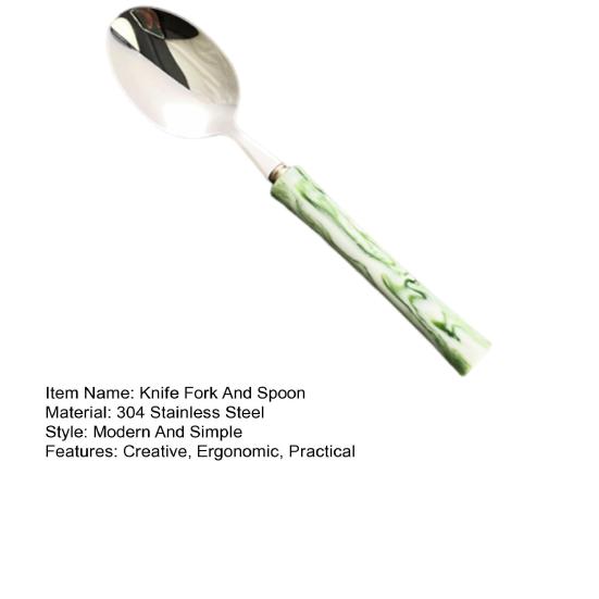 304 Stainless Steel Cutlery Set with Handle Knife Fork Spoon Elegant Western Utensils Dishwasher Safe Tableware for Home Restaurant