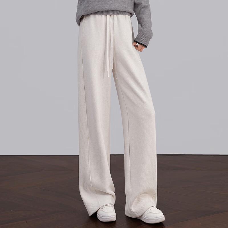 Women's High-Waist Loose Wide-Leg Drawstring Pants