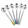 Pure Titanium Korean Style Spoons Unique Crystal Texture Colorful Handles Perfect For Home Dining Outdoor Camping Picnic Use