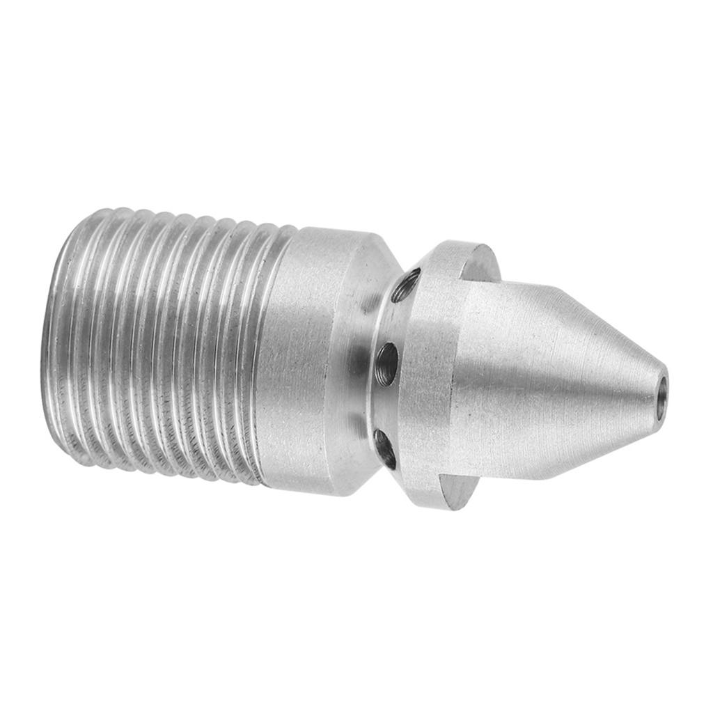 Stainless Steel SS304 Pressure Sewer Cleaning Pipe Drain Jetter Nozzle 3 8BSP Male Thread