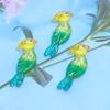 10Pcs Mini There Is A Hole Lovely Parrot Acrylic Flat Back Resin Art Supply Decoration Charm Craft Hair Bow Accessories H530