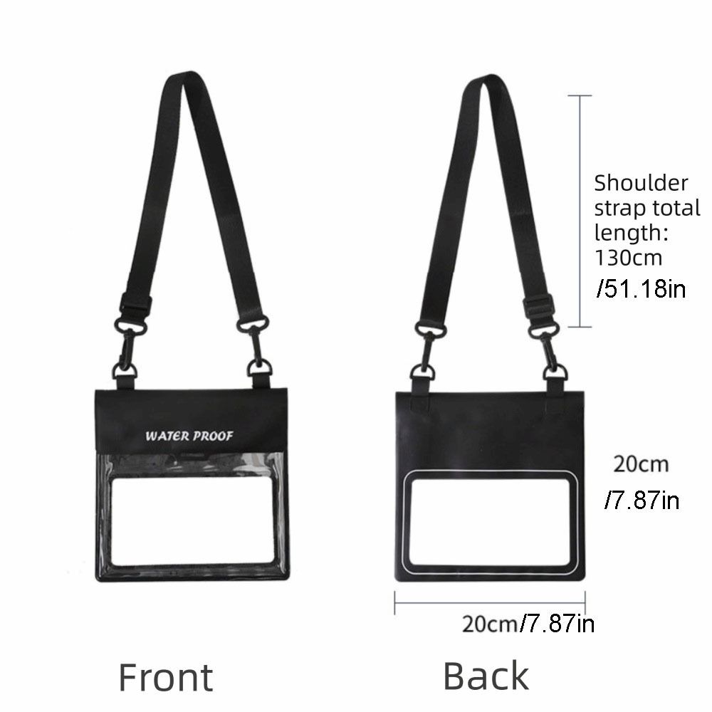 Large Capacity Waterproof Phone Case With Waist Strap Touch Screen Drift Diving Bag PVC Transparent