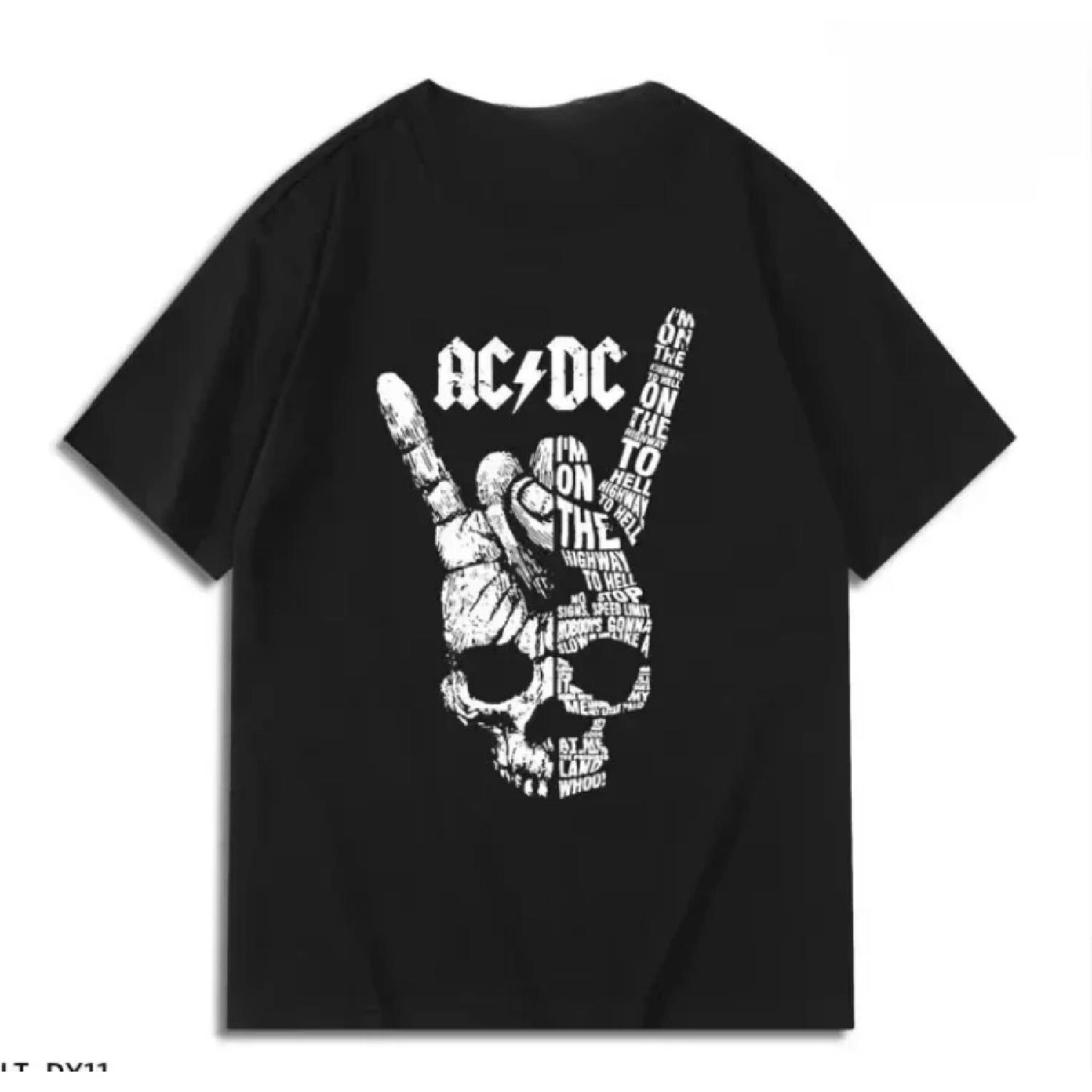

Summer AC PWRDUP Live DC Print Tshirt Graphic T Shirts Hip Hop Fashion Children T-shirts Clothes 2025 shirts for women XXXXXL чорний