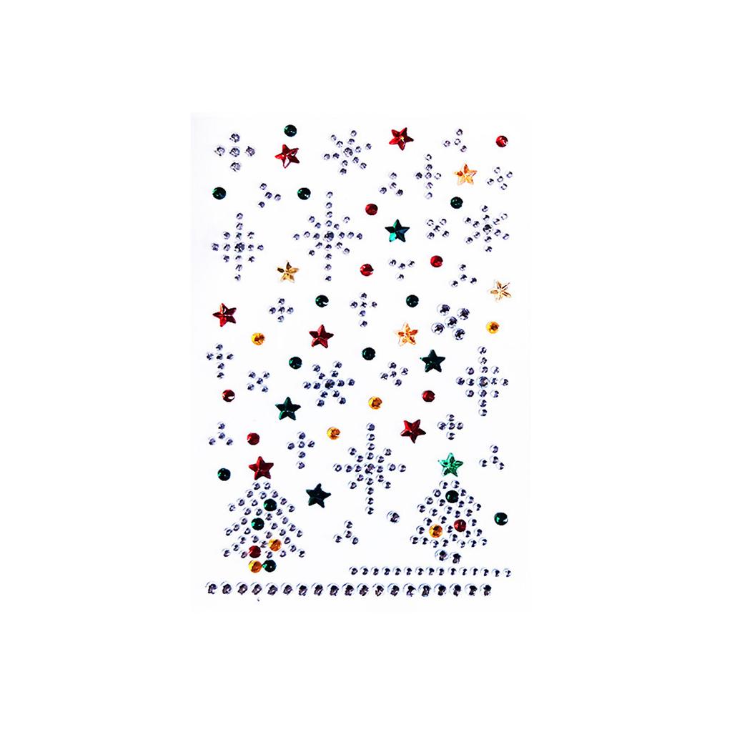 Christmas Snowflake Face Stickers - 3D Decals for Holiday Party Makeup