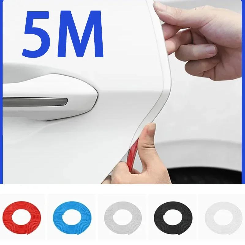5M Car Styling Side Door Styling Line Adhesive Scratch Protectant Transparent Door Edge Rubber Anti-Scratch Protection Strip