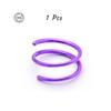 Double Hoop Nose Ring Stainless Steel for Single Piercing, Snug Spiral Nose Ring 20G 8/10mm Thin Nose Rings Piercing Jewelry